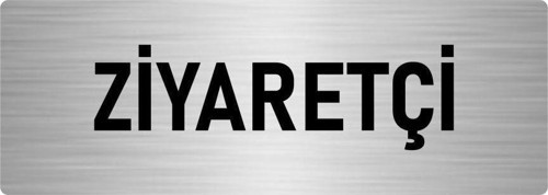 Metal Yönlendirme Levhası, Departman Kapı Isimliği Ziyaretçi 10X20 Cm Gümüş Renk