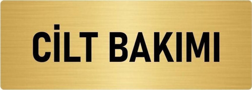 Metal Yönlendirme Levhası, Departman Kapı Isimliği Cilt Bakımı 5X20 Cm Altın Renk