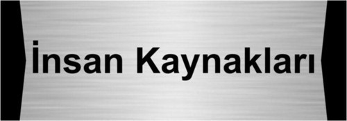 Insan Kaynakları 7X20Cm Gümüş Renk Metal Yönlendirme Levhası