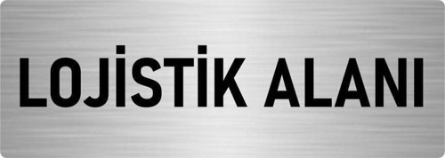 Metal Yönlendirme Levhası, Departman Kapı Isimliği Lojistik Alanı 5X20 Cm Gümüş Renk