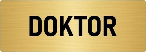 Metal Yönlendirme Levhası, Departman Kapı Isimliği Doktor 10X20 Cm Altın Renk