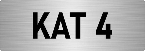 Metal Yönlendirme Levhası, Departman Kapı Isimliği Kat 4 7X20 Cm Gümüş Renk