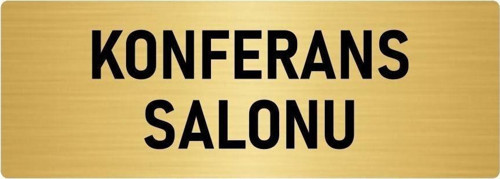 Metal Yönlendirme Levhası, Departman Kapı Isimliği Konferans Salonu 5X20 Cm Altın Renk