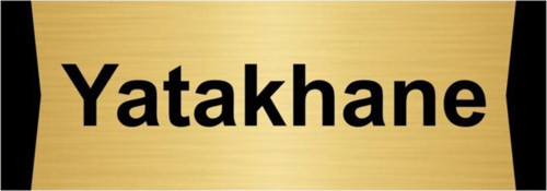 Yatakhane 7X20Cm Altın Renk Metal Yönlendirme Levhası