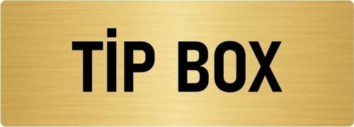 Metal Yönlendirme Levhası, Departman Kapı Isimliği Tip Box 10X20 Cm Altın Renk