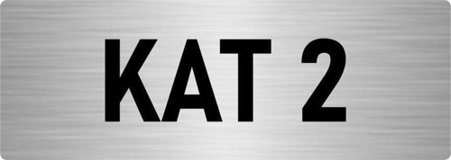 Metal Yönlendirme Levhası, Departman Kapı Isimliği Kat 2 10X20 Cm Gümüş Renk