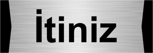 Itiniz 7X20Cm Gümüş Renk Metal Yönlendirme Levhası
