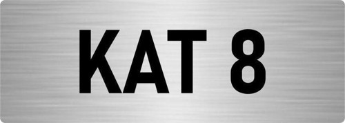 Metal Yönlendirme Levhası, Departman Kapı Isimliği Kat 8 10X20 Cm Gümüş Renk