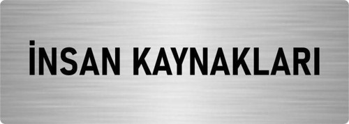 Metal Yönlendirme Levhası, Departman Kapı Isimliği Insan Kaynakları 5X20 Cm Gümüş Renk