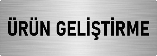Metal Yönlendirme Levhası, Departman Kapı Isimliği Ürün Geliştirme 10X20 Cm Gümüş Renk