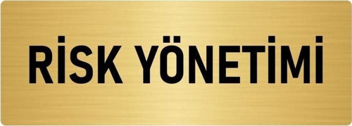 Metal Yönlendirme Levhası, Departman Kapı Isimliği Risk Yönetimi 10X20 Cm Altın Renk