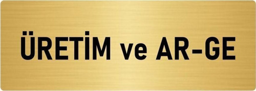 Metal Yönlendirme Levhası, Departman Kapı Isimliği Üretim Ve Ar-Ge 5X20 Cm Altın Renk