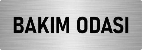 Metal Yönlendirme Levhası, Departman Kapı Isimliği Bakım Odası 5X20 Cm Gümüş Renk