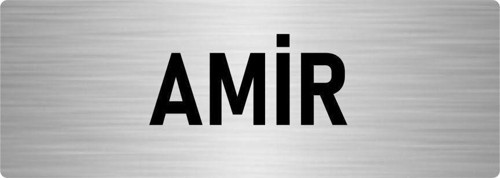Metal Yönlendirme Levhası, Departman Kapı Isimliği Amir 7X20 Cm Gümüş Renk