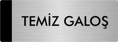 Metal Yönlendirme Levhası, Departman Kapı Isimliği Temiz Galoş 5X20 Cm Gümüş Renk