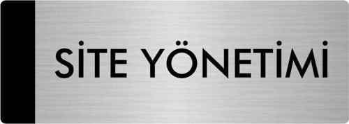 Metal Yönlendirme Levhası, Departman Kapı Isimliği Site Yönetimi 5X20 Cm Gümüş Renk