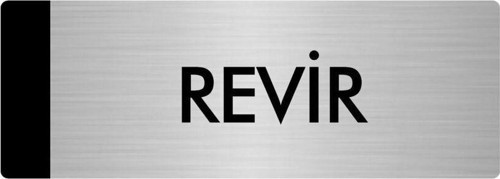 Metal Yönlendirme Levhası, Departman Kapı Isimliği Revir 5X20 Cm Gümüş Renk