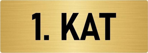Metal Yönlendirme Levhası, Departman Kapı Isimliği 1. Kat 5X20 Cm Altın Renk