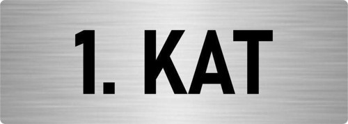 Metal Yönlendirme Levhası, Departman Kapı Isimliği 1. Kat 5X20 Cm Gümüş Renk
