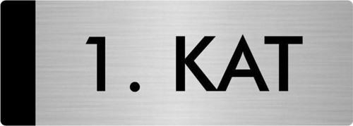 Metal Yönlendirme Levhası, Departman Kapı Isimliği 1. Kat 5X20 Cm Gümüş Renk