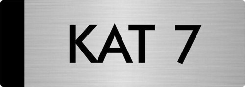 Metal Yönlendirme Levhası, Departman Kapı Isimliği Kat 7 10X20 Cm Gümüş Renk
