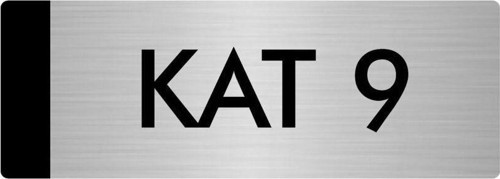 Metal Yönlendirme Levhası, Departman Kapı Isimliği Kat 9 10X20 Cm Gümüş Renk