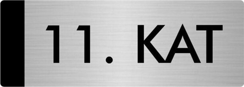 Metal Yönlendirme Levhası, Departman Kapı Isimliği 11. Kat 5X20 Cm Gümüş Renk