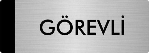 Metal Yönlendirme Levhası, Departman Kapı Isimliği Görevli 10X20 Cm Gümüş Renk