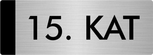 Metal Yönlendirme Levhası, Departman Kapı Isimliği 15. Kat 5X20 Cm Gümüş Renk