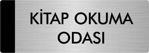 Metal Yönlendirme Levhası, Departman Kapı Isimliği Kitap Okuma Odası 10X20 Cm Gümüş Renk