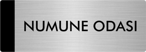 Metal Yönlendirme Levhası, Departman Kapı Isimliği Numune Odası 10X20 Cm Gümüş Renk