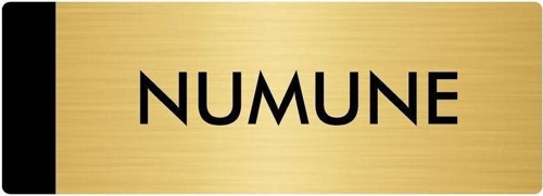 Metal Yönlendirme Levhası, Departman Kapı Isimliği Numune 10X20 Cm Altın Renk