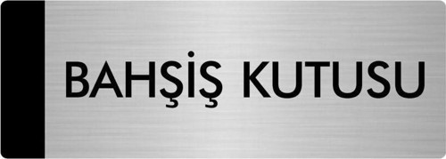 Metal Yönlendirme Levhası, Departman Kapı Isimliği Bahşiş Kutusu 10X20 Cm Gümüş Renk