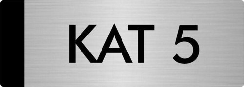 Metal Yönlendirme Levhası, Departman Kapı Isimliği Kat 5 5X20 Cm Gümüş Renk