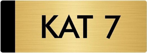 Metal Yönlendirme Levhası, Departman Kapı Isimliği Kat 7 5X20 Cm Altın Renk