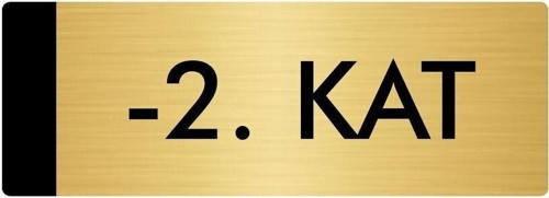 Metal Yönlendirme Levhası, Departman Kapı Isimliği -2. Kat 10X20 Cm Altın Renk