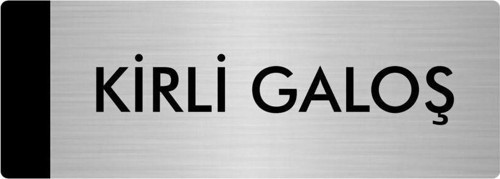 Metal Yönlendirme Levhası, Departman Kapı Isimliği Kirli Galoş 5X20 Cm Gümüş Renk