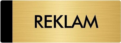 Metal Yönlendirme Levhası, Departman Kapı Isimliği Reklam 5X20 Cm Altın Renk