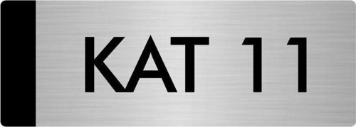 Metal Yönlendirme Levhası, Departman Kapı Isimliği Kat 11 5X20 Cm Gümüş Renk