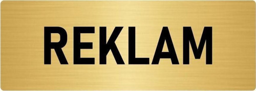Metal Yönlendirme Levhası, Departman Kapı Isimliği Reklam 5X20 Cm Altın Renk