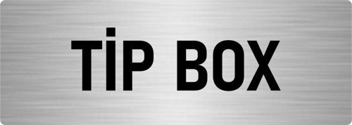 Metal Yönlendirme Levhası, Departman Kapı Isimliği Tip Box 5X20 Cm Gümüş Renk