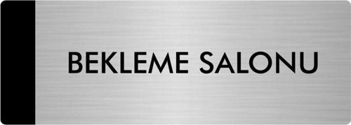 Metal Yönlendirme Levhası, Departman Kapı Isimliği Bekleme Salonu 10X20 Cm Gümüş Renk