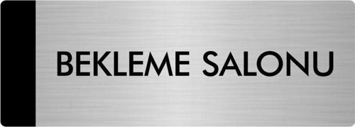 Metal Yönlendirme Levhası, Departman Kapı Isimliği Bekleme Salonu 7X20 Cm Gümüş Renk