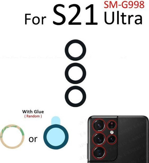 Samsung Galaxy S21 ULTRA Arka Kamera Camı Lens Yapışkanlı