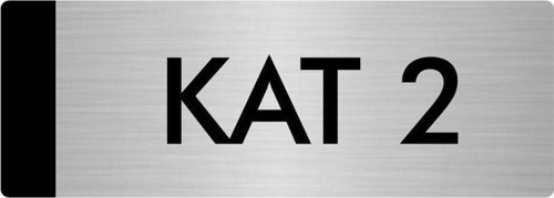 Metal Yönlendirme Levhası, Departman Kapı Isimliği Kat 2 7X20 Cm Gümüş Renk