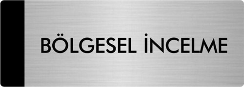 Metal Yönlendirme Levhası, Departman Kapı Isimliği Bölgesel İncelme 5X20 Cm Gümüş Renk