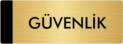 Metal Yönlendirme Levhası, Departman Kapı Isimliği Güvenlik 7X20 Cm Altın Renk