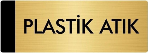 Metal Yönlendirme Levhası, Departman Kapı Isimliği Plastik Atık 10X20 Cm Altın Renk