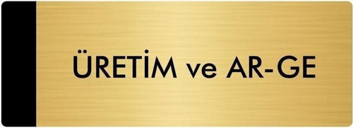 Metal Yönlendirme Levhası, Departman Kapı Isimliği Üretim Ve Ar-Ge 5X20 Cm Altın Renk