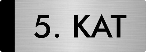 Metal Yönlendirme Levhası, Departman Kapı Isimliği 5. Kat 10X20 Cm Gümüş Renk